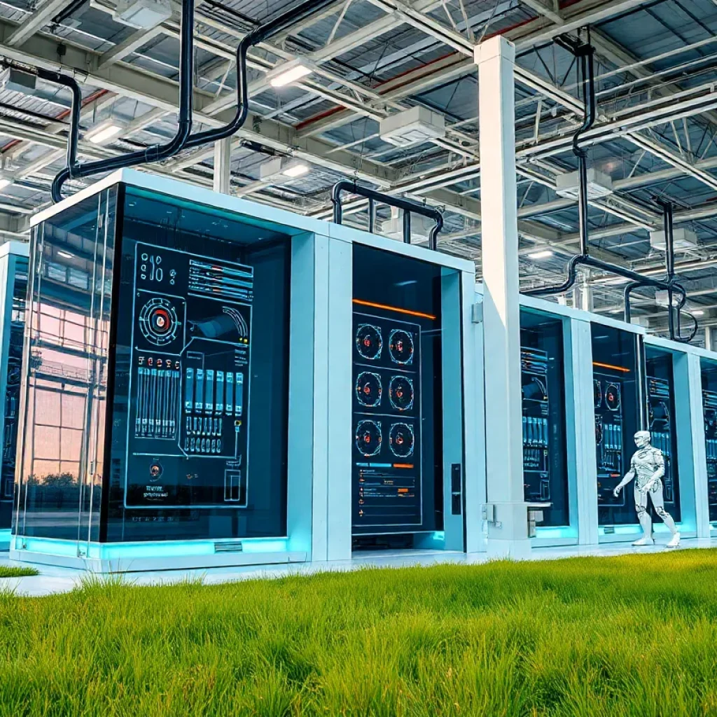 Exterior view of NVIDIA supercomputer manufacturing plant in Dallas, Texas