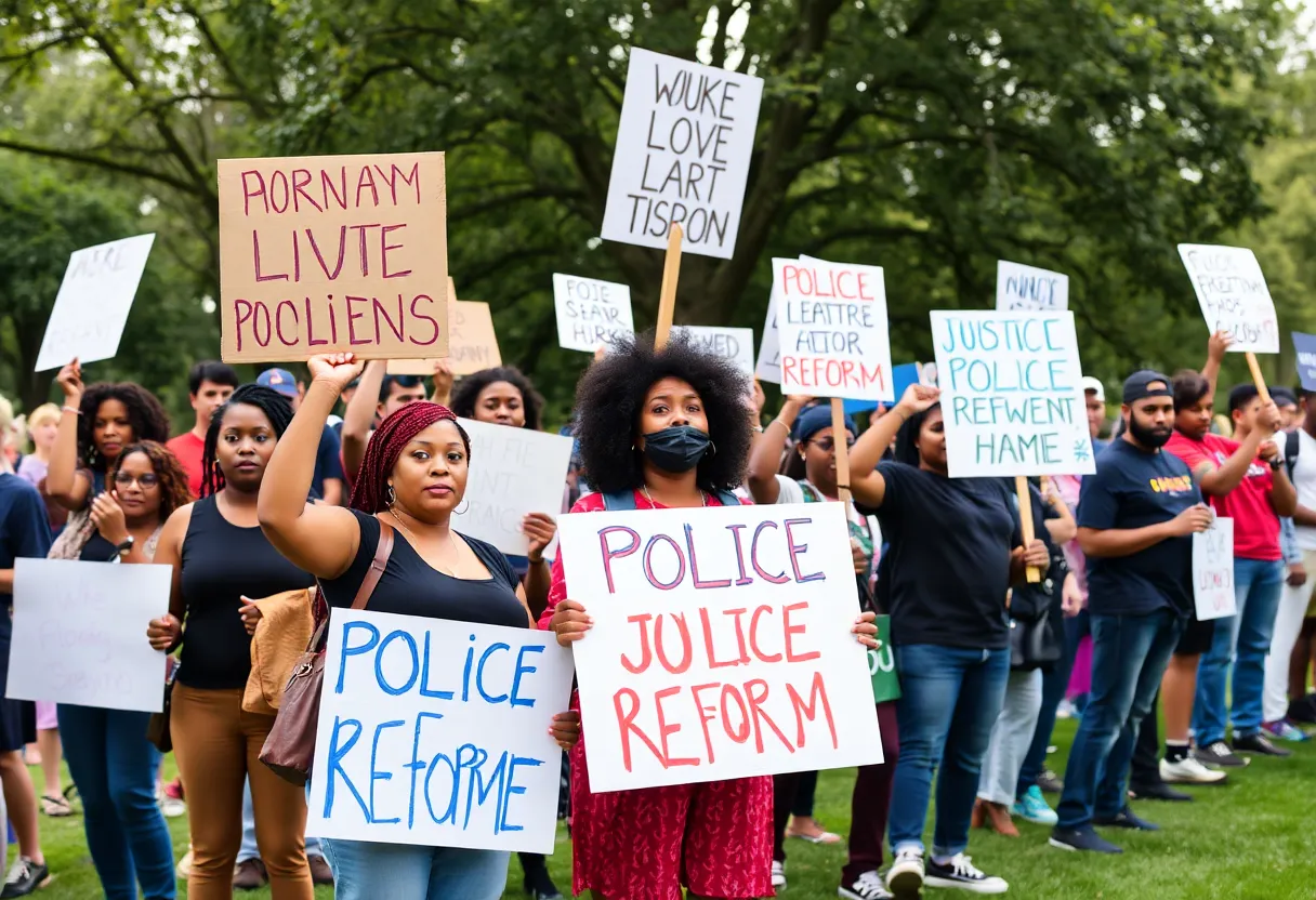 Activists gathered in Dallas park advocating for justice and police reform
