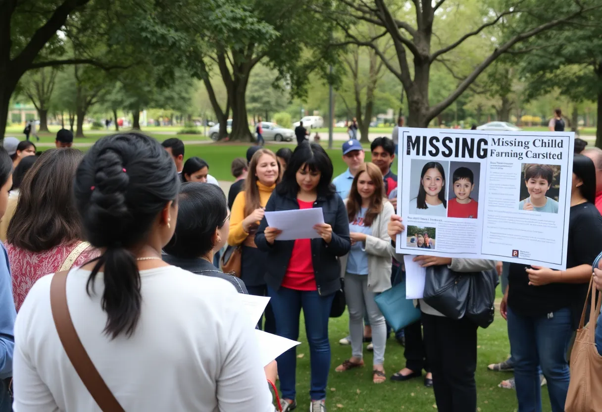 Community members gathered for a missing child case