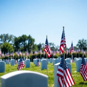 Flags at the Dallas-Fort Worth National Cemetery