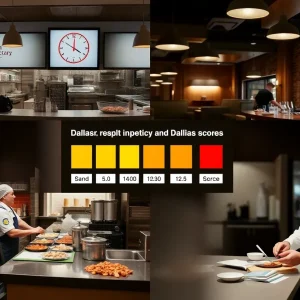 Dallas restaurants health inspection scores and kitchen cleanliness