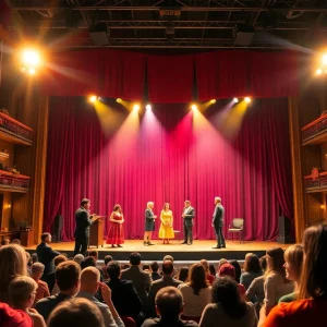Theater stage at Dallas Theater Center showcasing a performance