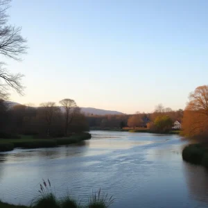 A serene landscape symbolizing the legacy and remembrance of Fred Sewell.
