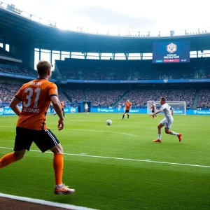 Houston Dynamo FC playing against FC Dallas at Toyota Stadium