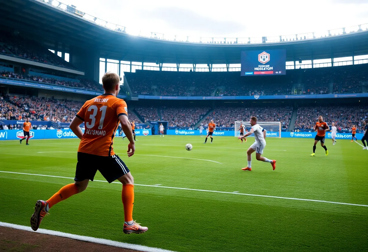 Houston Dynamo FC playing against FC Dallas at Toyota Stadium