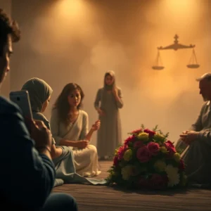 Symbolic representation of the impact of crime and justice on families