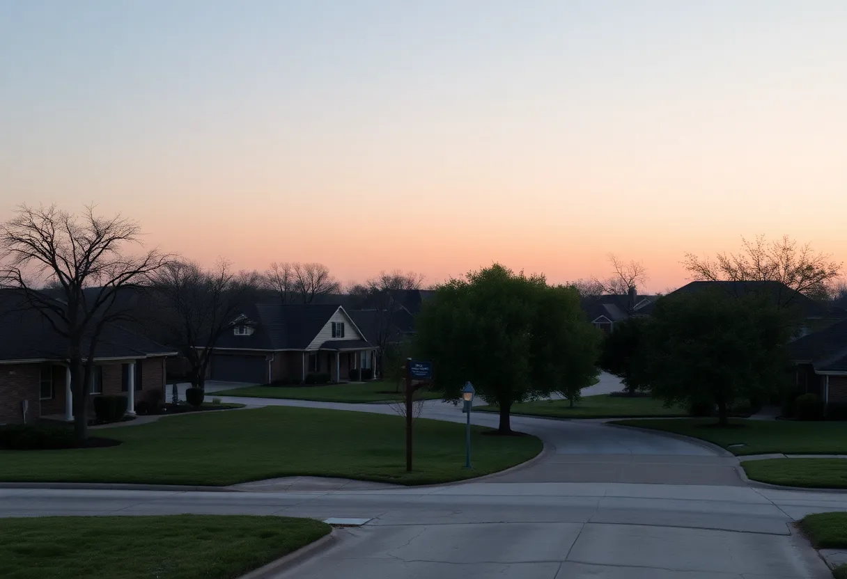 Suburban neighborhood of Lake Highlands, Dallas, depicting quiet streets and homes.