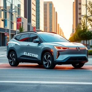 2026 Toyota All-Electric C-HR parked in an urban environment