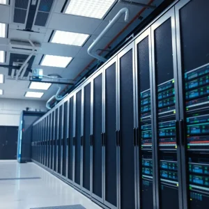 Exterior view of the CoreSpace data center in Dallas, Texas.
