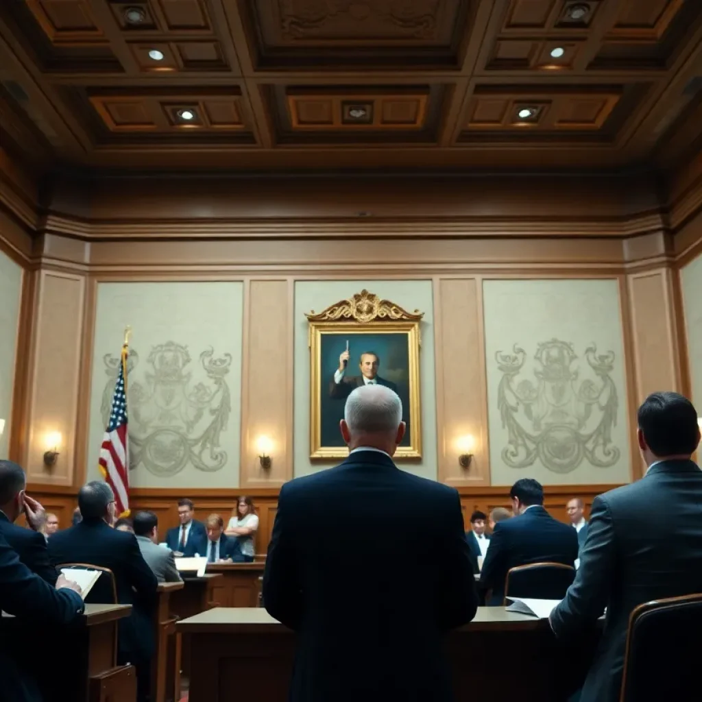 Jurors in deliberation during a high-profile trial.