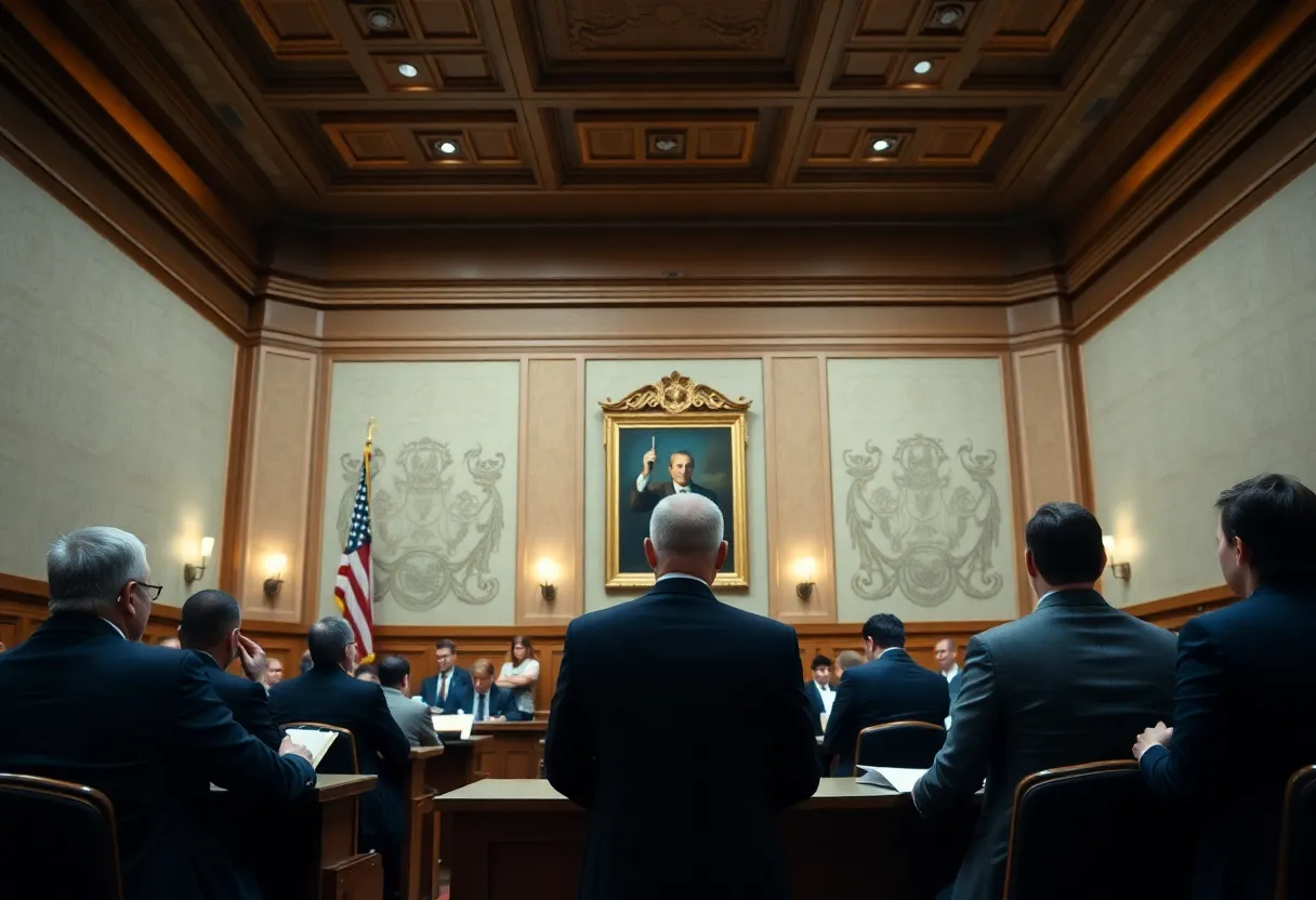 Jurors in deliberation during a high-profile trial.