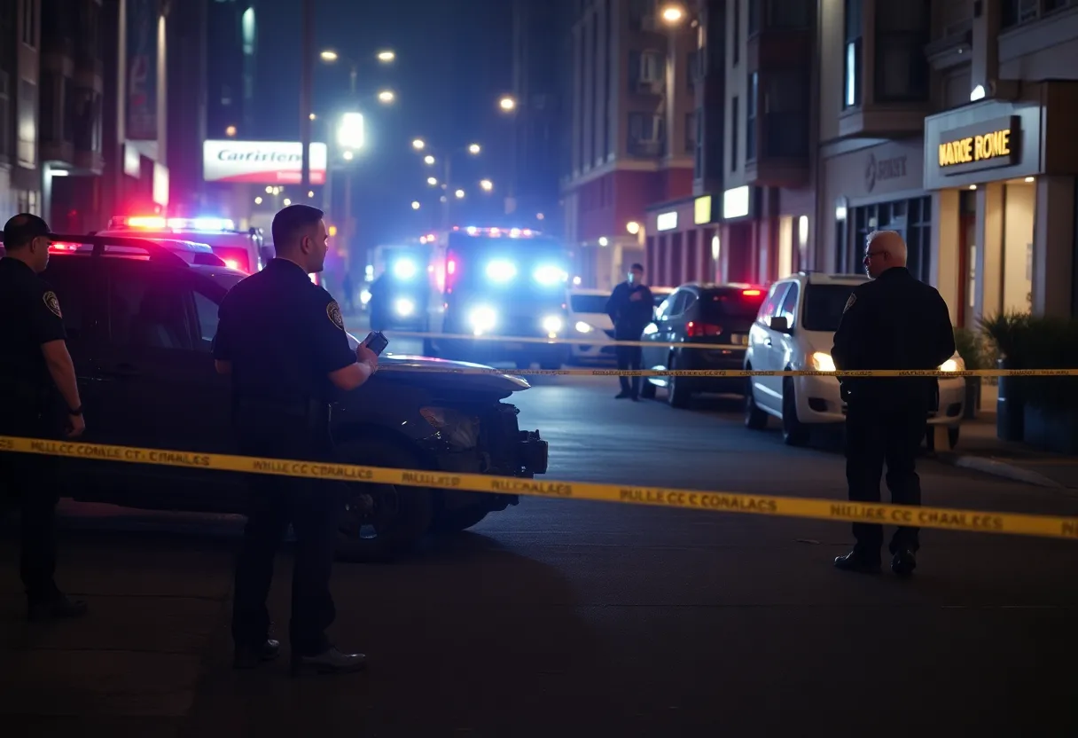 Police activity at a shooting scene in Dallas