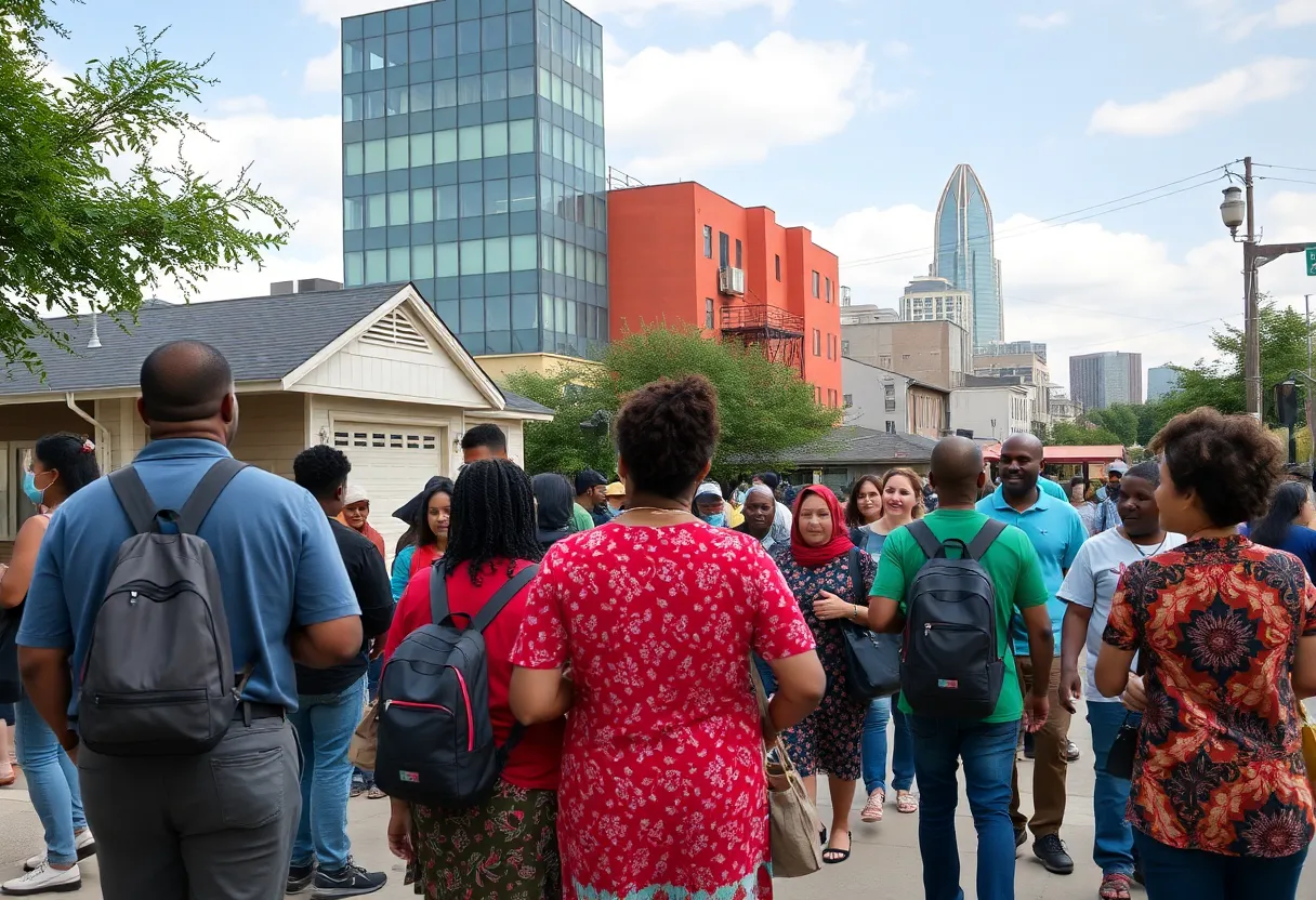Community engagement scene in Dallas District 8 showcasing diverse neighborhoods.