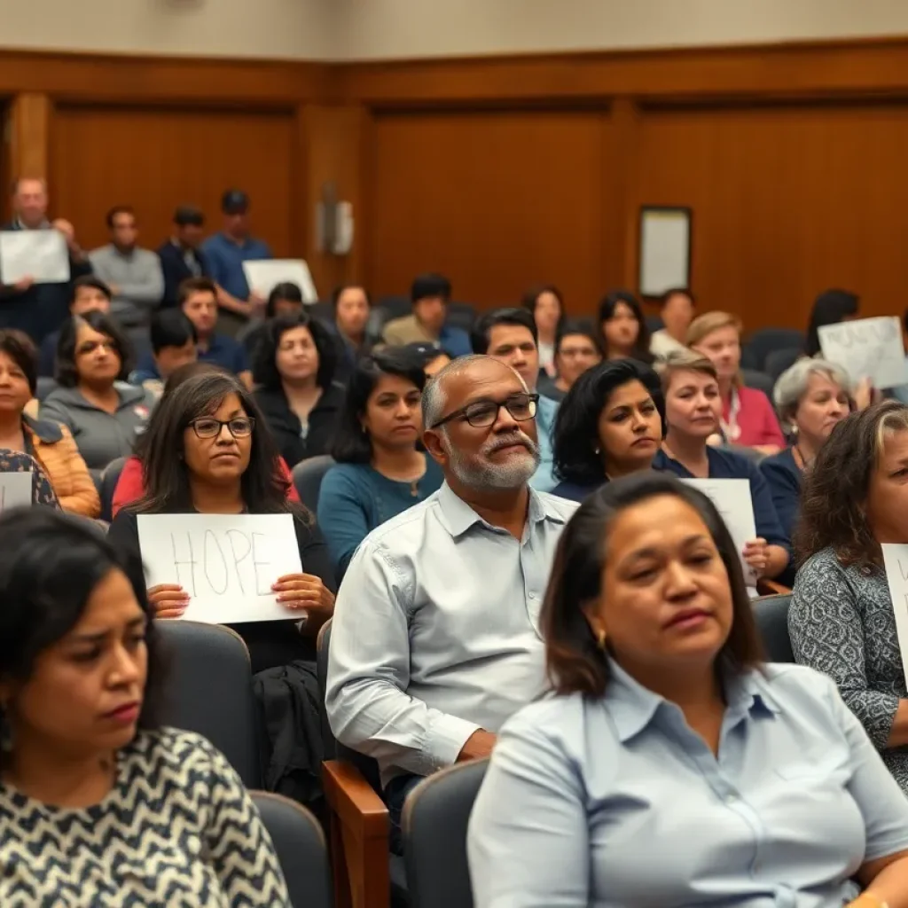 Crowded Dallas courthouse for eviction proceedings