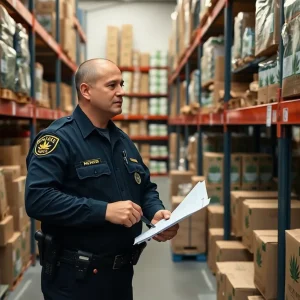 Dallas law enforcement inspecting hemp products