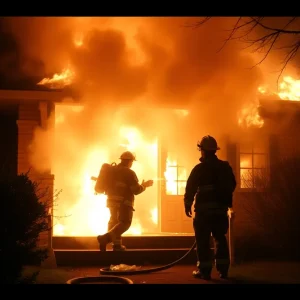 Firefighters responding to a house fire in Dallas