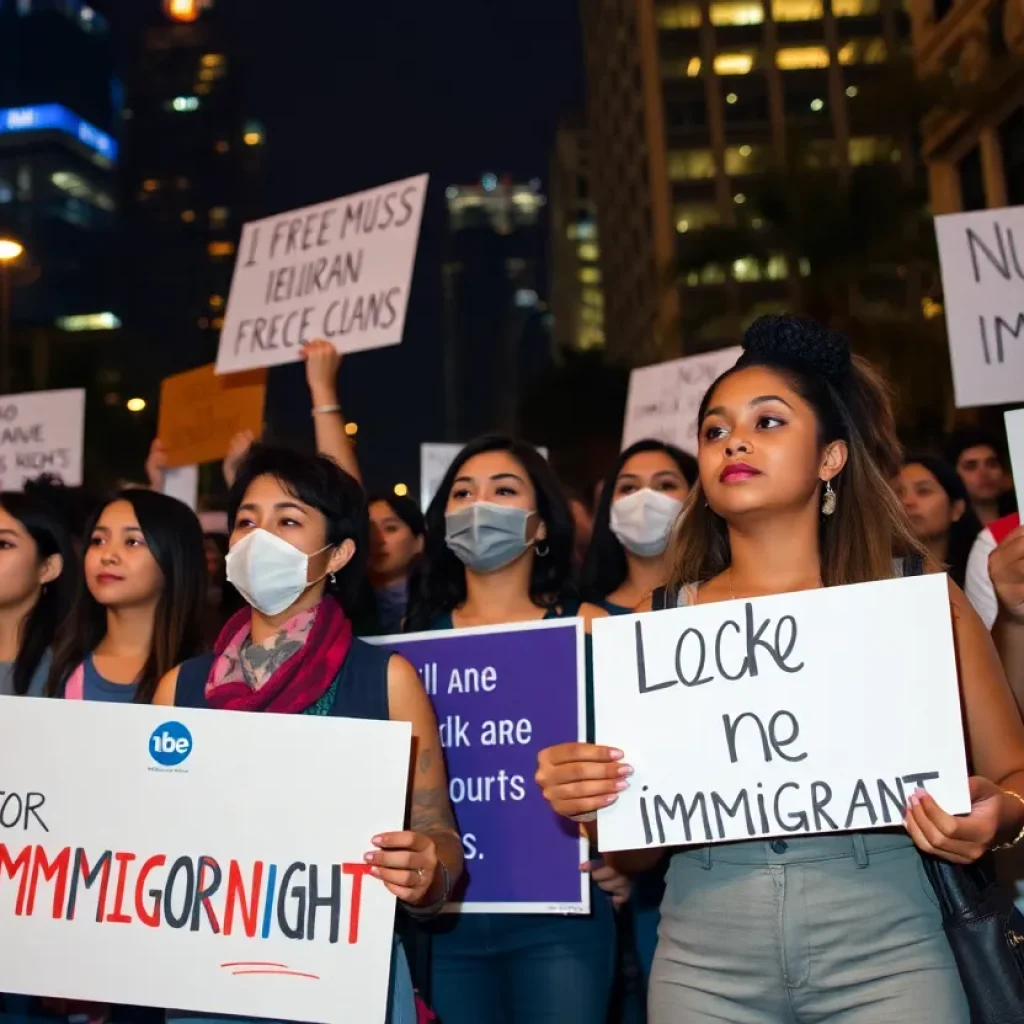 Protesters rally in Dallas for immigrant rights