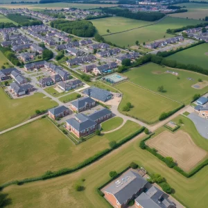 Aerial view of the EPIC City development site in Texas