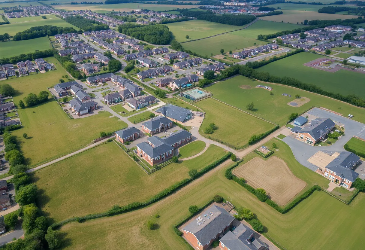 Aerial view of the EPIC City development site in Texas