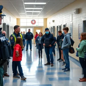 Increased security measures at a high school following a shooting incident.