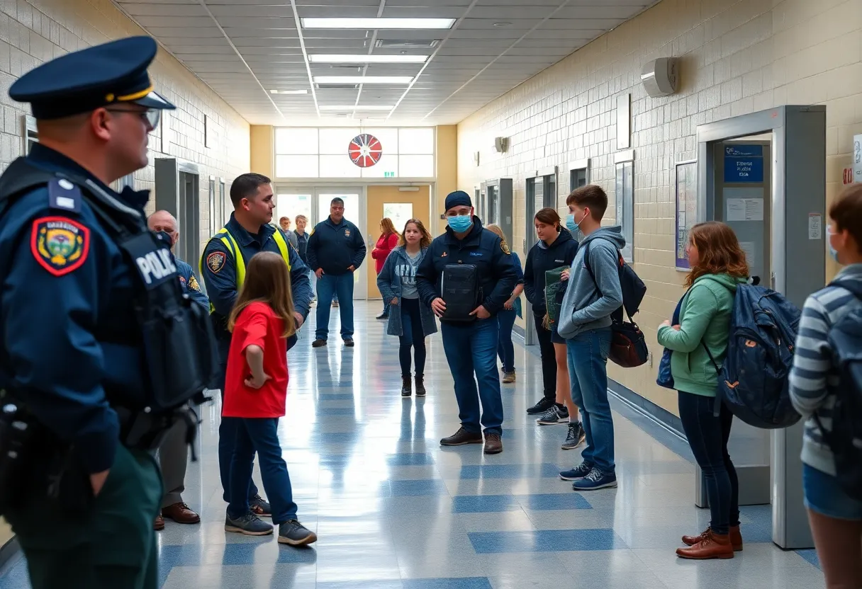 Increased security measures at a high school following a shooting incident.