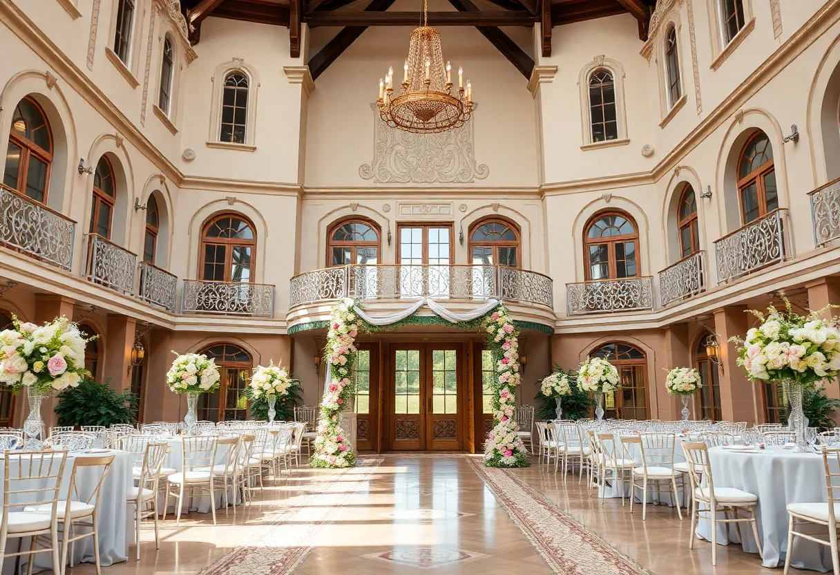 Lavish wedding at Knotting Hill Place, Little Elm, Texas