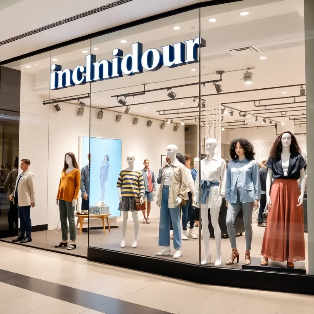 Modern retail store front for SKIMS brand