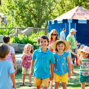Families enjoying summer activities near Dallas