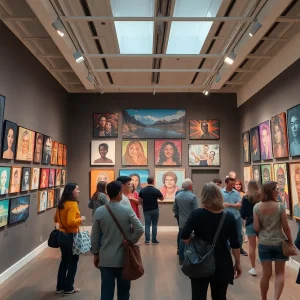 Art exhibition featuring works that explore grief and identity