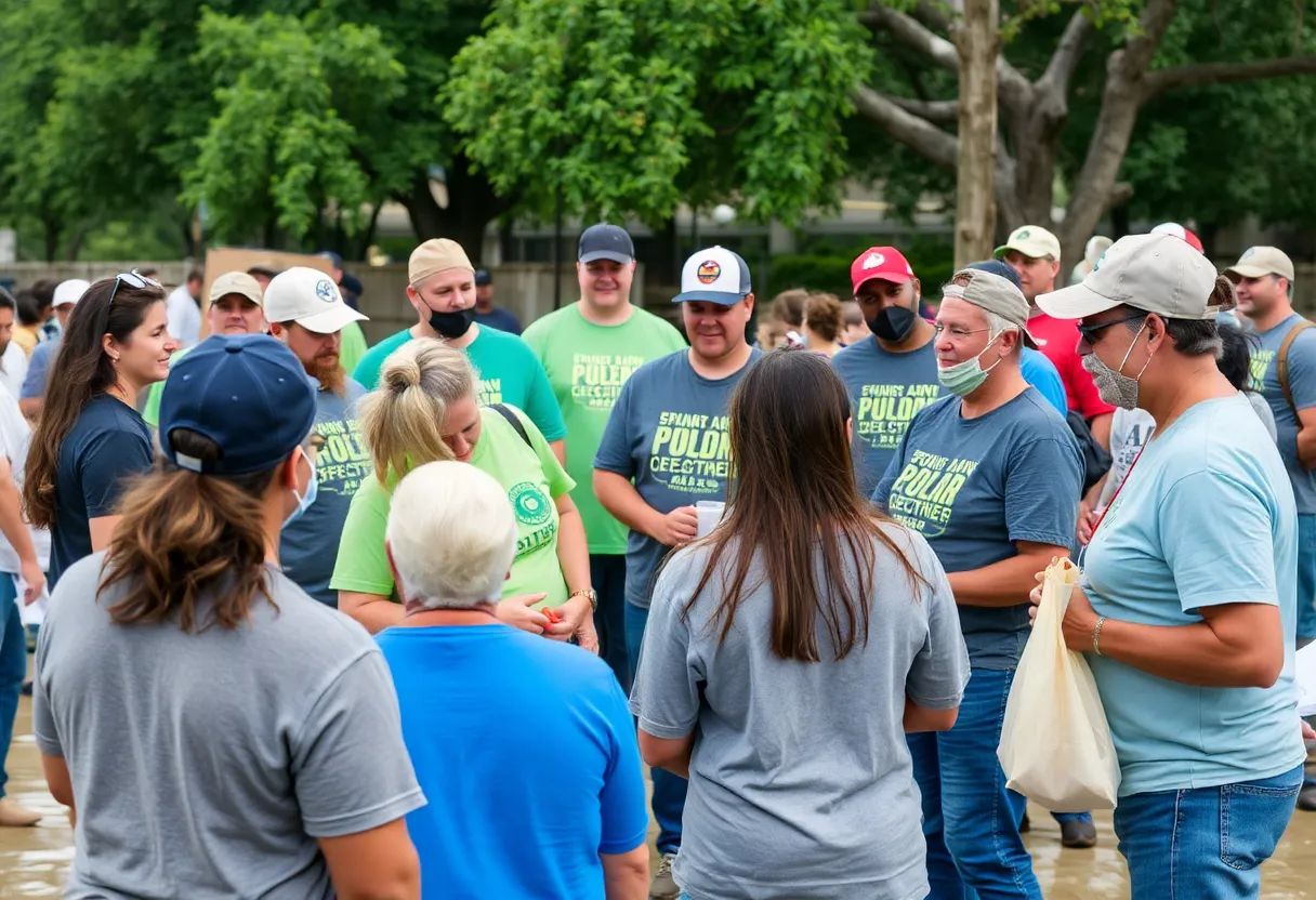 Volunteers assisting in Texas flood relief efforts