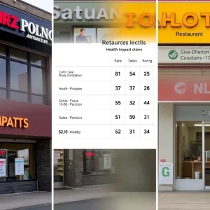 Health inspection scores of various Dallas restaurants