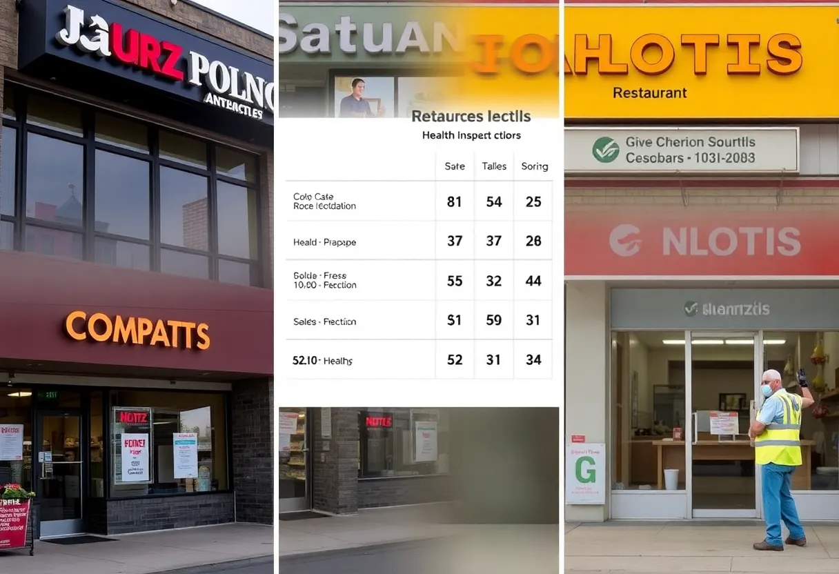 Health inspection scores of various Dallas restaurants