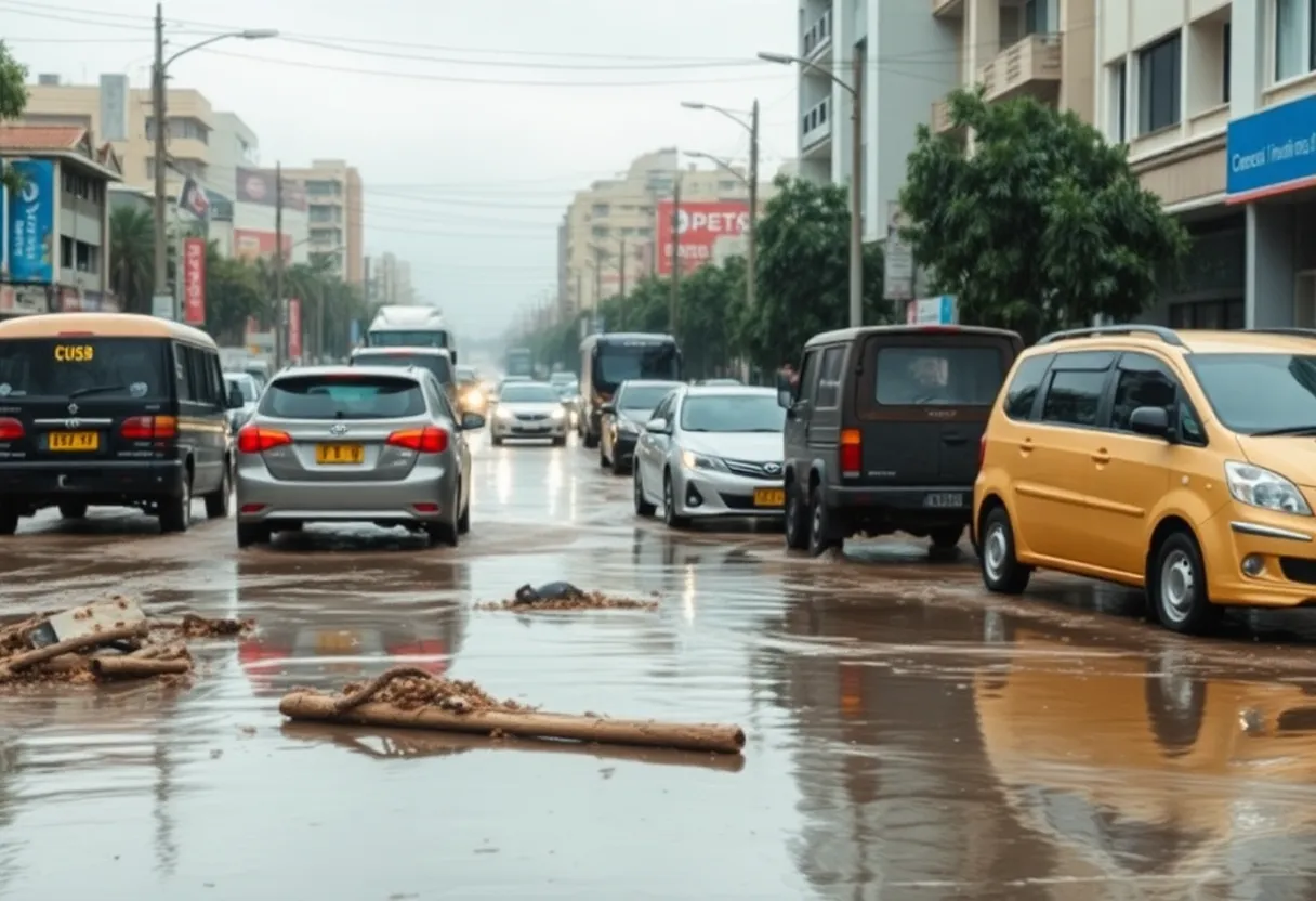 Flooded streets in North Texas after heavy rain