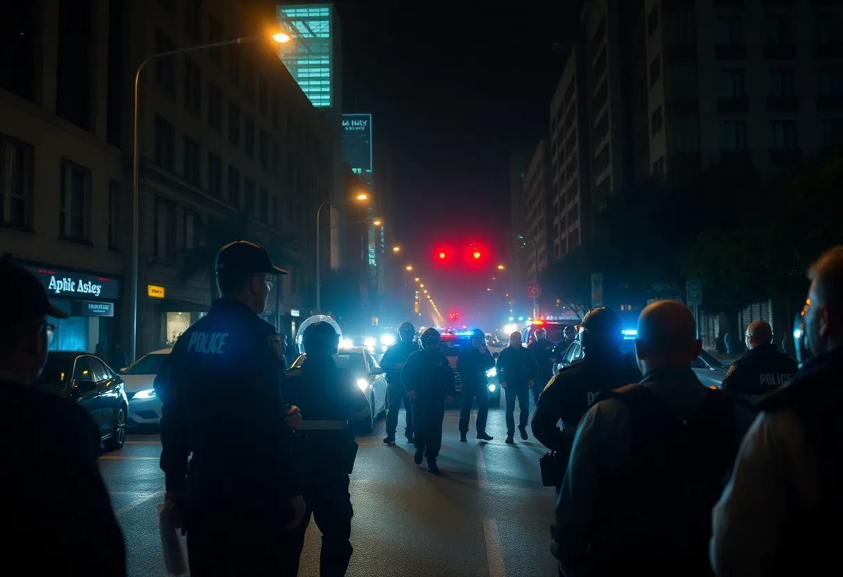 Police officers responding to a violent incident in Dallas