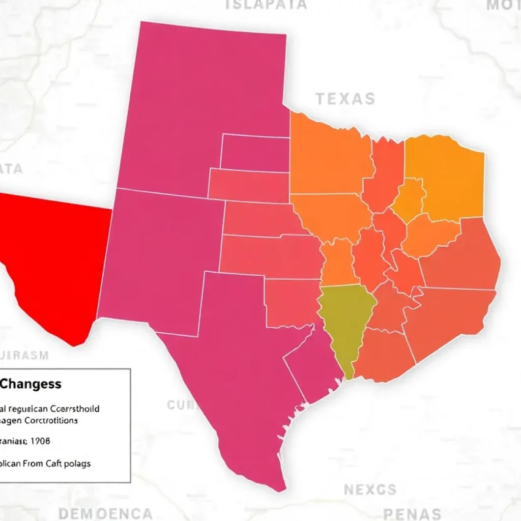 Proposed changes to Texas congressional districts