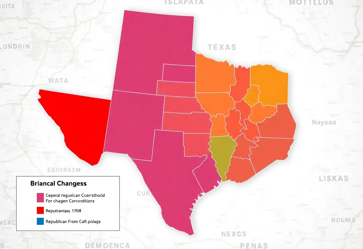 Proposed changes to Texas congressional districts