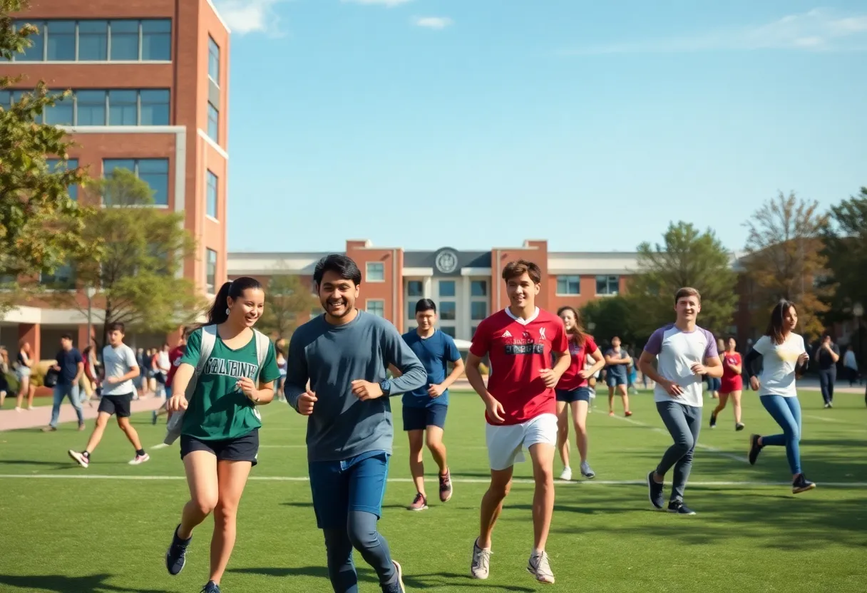 UT Dallas student athletes participating in sports