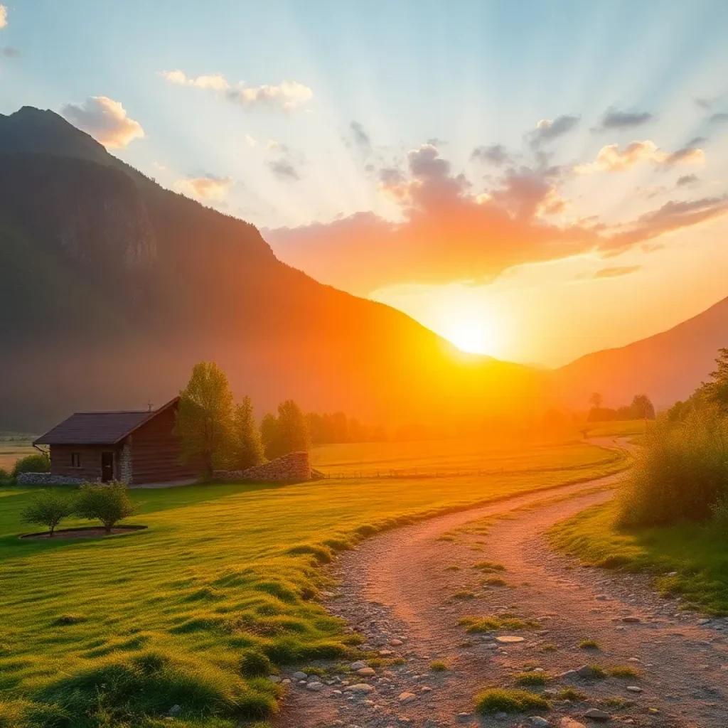 A serene landscape symbolizing legacy and innovation