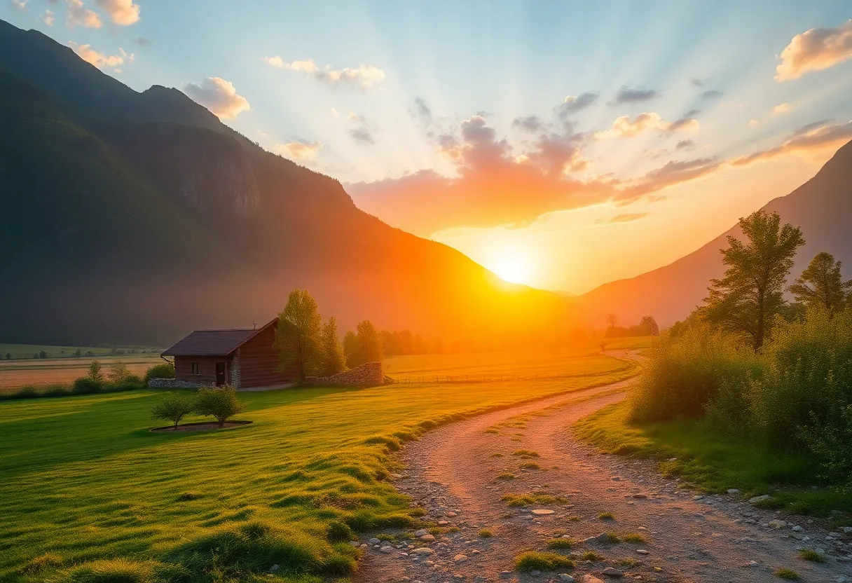 A serene landscape symbolizing legacy and innovation