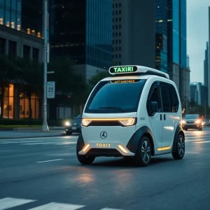 Waymo's autonomous robotaxi driving in Dallas cityscape