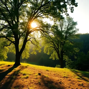 A peaceful landscape representing faith and kindness.