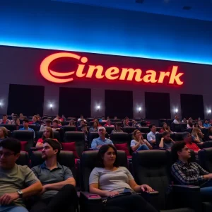 Cinemark theater showcasing luxury seating and vibrant audience