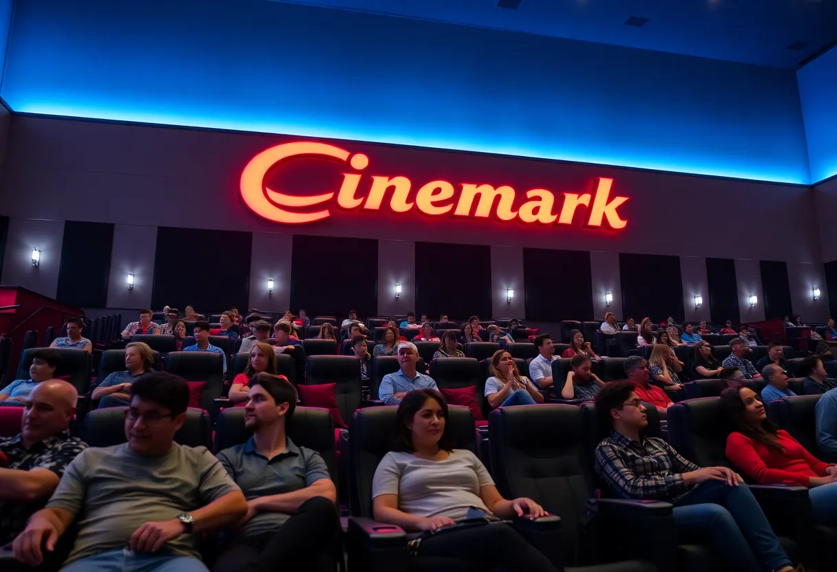 Cinemark theater showcasing luxury seating and vibrant audience