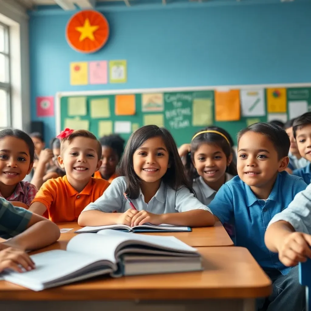Students engaged in learning in a Texas classroom setting