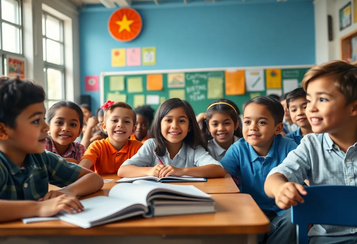 Students engaged in learning in a Texas classroom setting