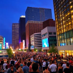 Crowds enjoying various events in Dallas-Fort Worth