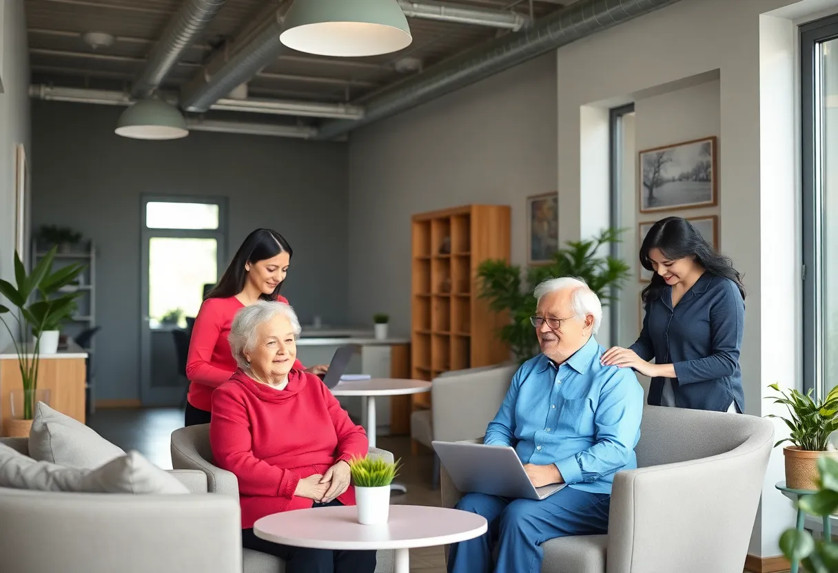 Interior of a home care agency office in Dallas