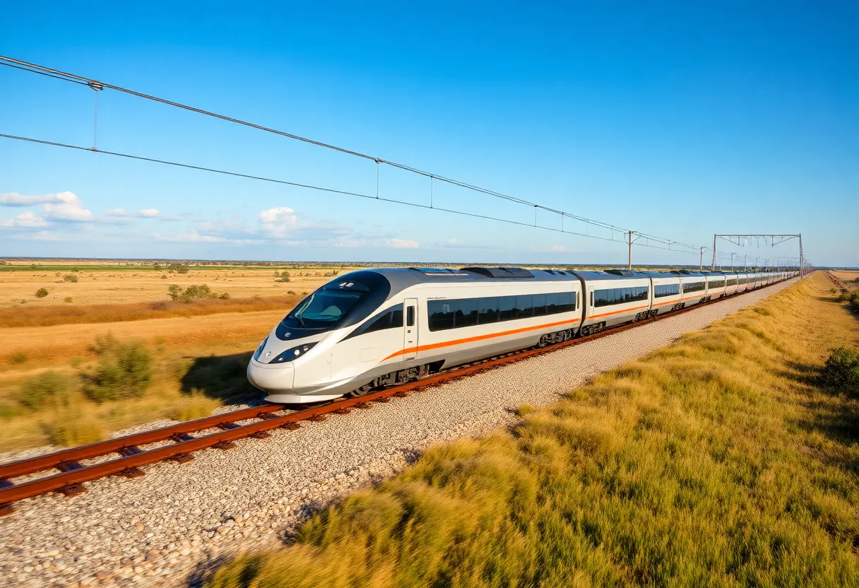High-speed train between Dallas and Houston