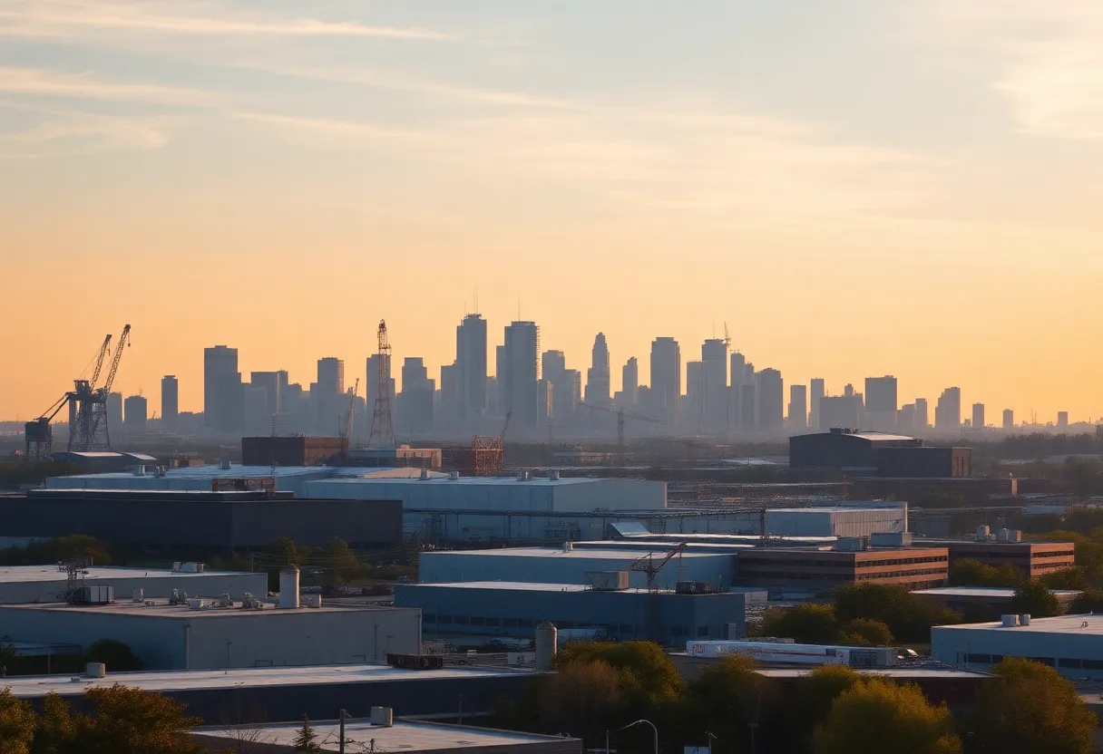 Modern industrial buildings in Dallas