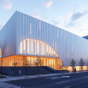 Architectural rendering of the Dallas Museum of Art expansion project.